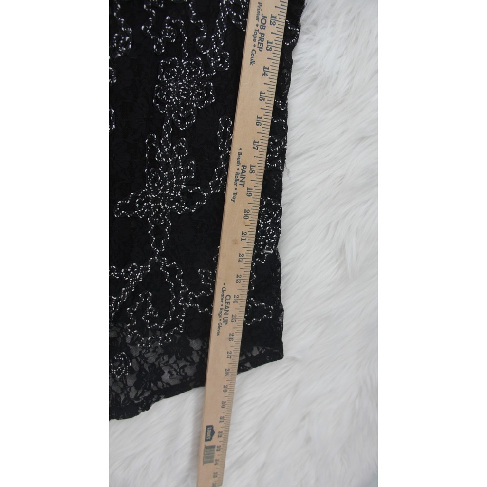 Once Again Open Front Top L Cardigan Embroidery Black Floral Whimsygoth Witchy - Picture 10 of 14